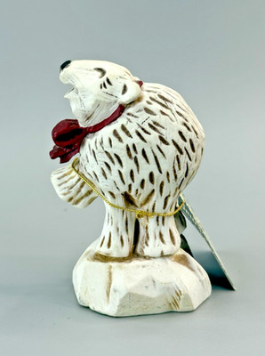 David Frykman Ice Cubs Christmas Polar Bear on Ice Chunk Red Scarf