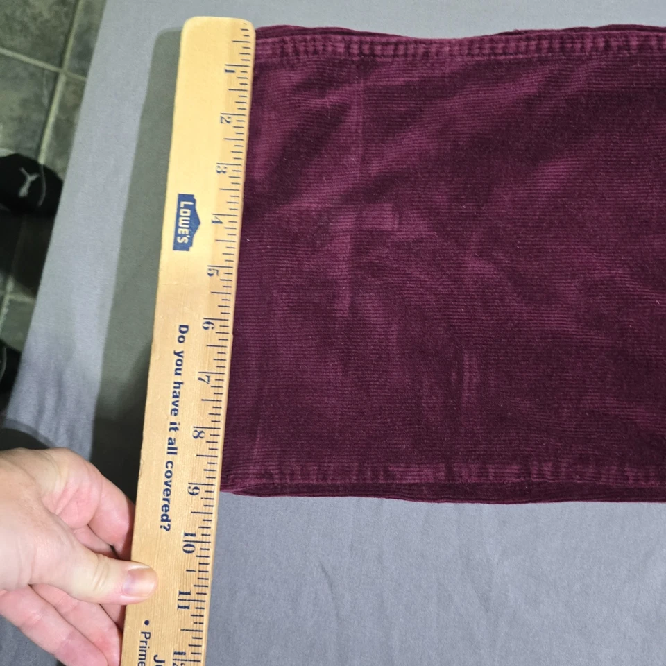 Calça Eddie Bauer de veludo perna reta tamanho 12 marrom borgonha - Imagem 3 de 4