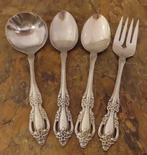 Oneida Raphael Set 4 Serving Pieces Distinction Deluxe Stainless Flatware Lot W