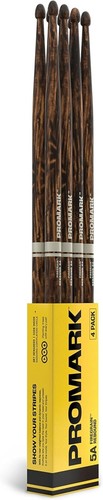 Precision FireGrain Hickory Drumsticks - Lacquer Finish & Acorn Tip, Made in USA - Picture 3 of 7
