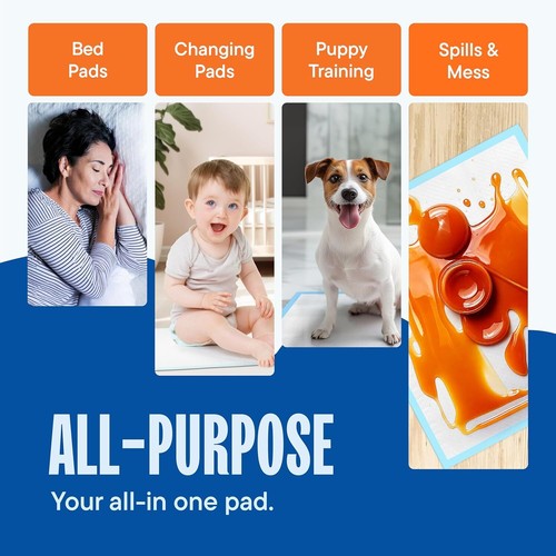 100 Pack Ultra Heavy Absorbency Adult Bed Pad Disposable Underpads 30"x36" Pets - Picture 5 of 8