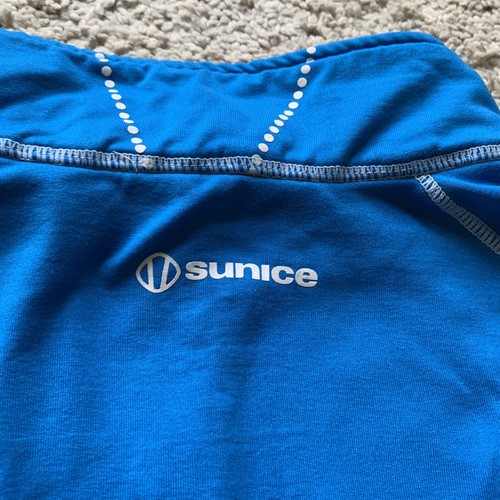 Sunice Sweatshirt Women L Blue Stand-Up Collar Long Sleeve 1/4 Zip Nylon Stretch - Picture 8 of 8