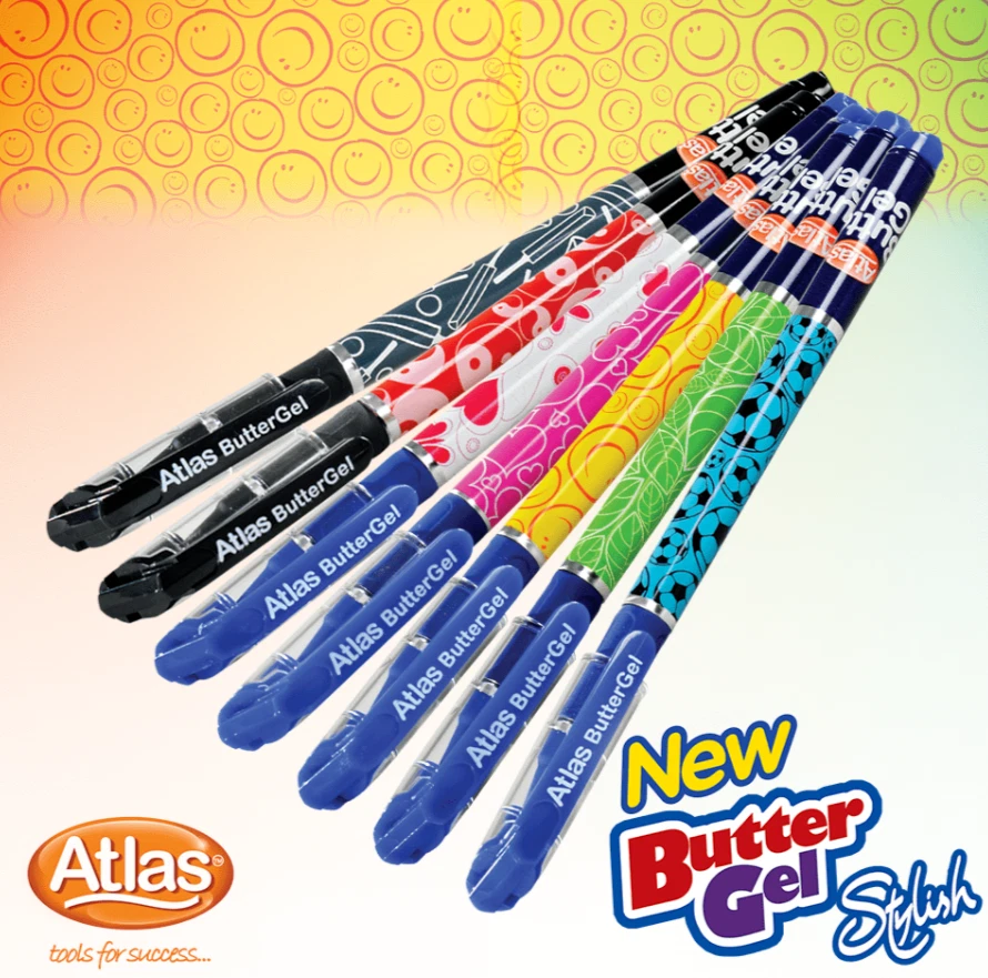 Atlas New Butter Gel Stylish Pens 0.7mm Ultra Smooth Writing