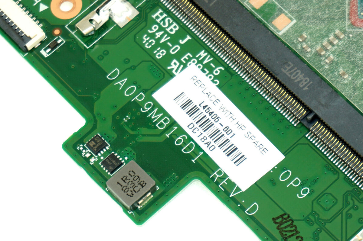 L45405-601 DA0P9MB16D1 HP MOTHERBOARD INTEL N3060 STREAM 14 L45405-601 DA0P9MB16D1 HP MOTHERBOARD INTEL N3060 STREAM 14