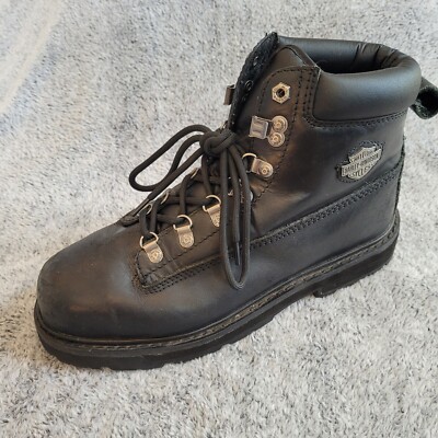 Harley Davidson ミリタリーブーツ ブラック Harley Davidson Womens Combat Boots Black 7.5 Leather Buckle