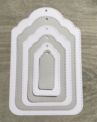 Stanzschablone/ Cutting dies tags Anhänger shabby chic geeignet für Big Shot 
