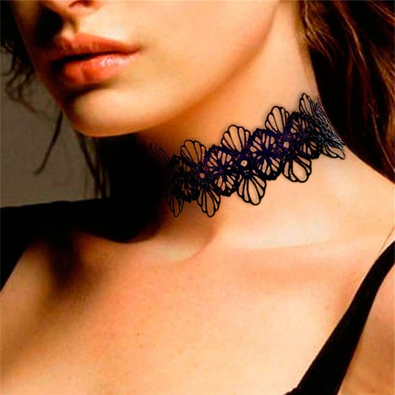 Lace Tattoo Choker Necklace