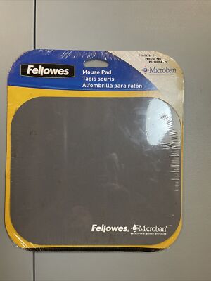 Fellowes Mouse Pad w/Microban Nonskid Base 9 x 8 Black 5933901