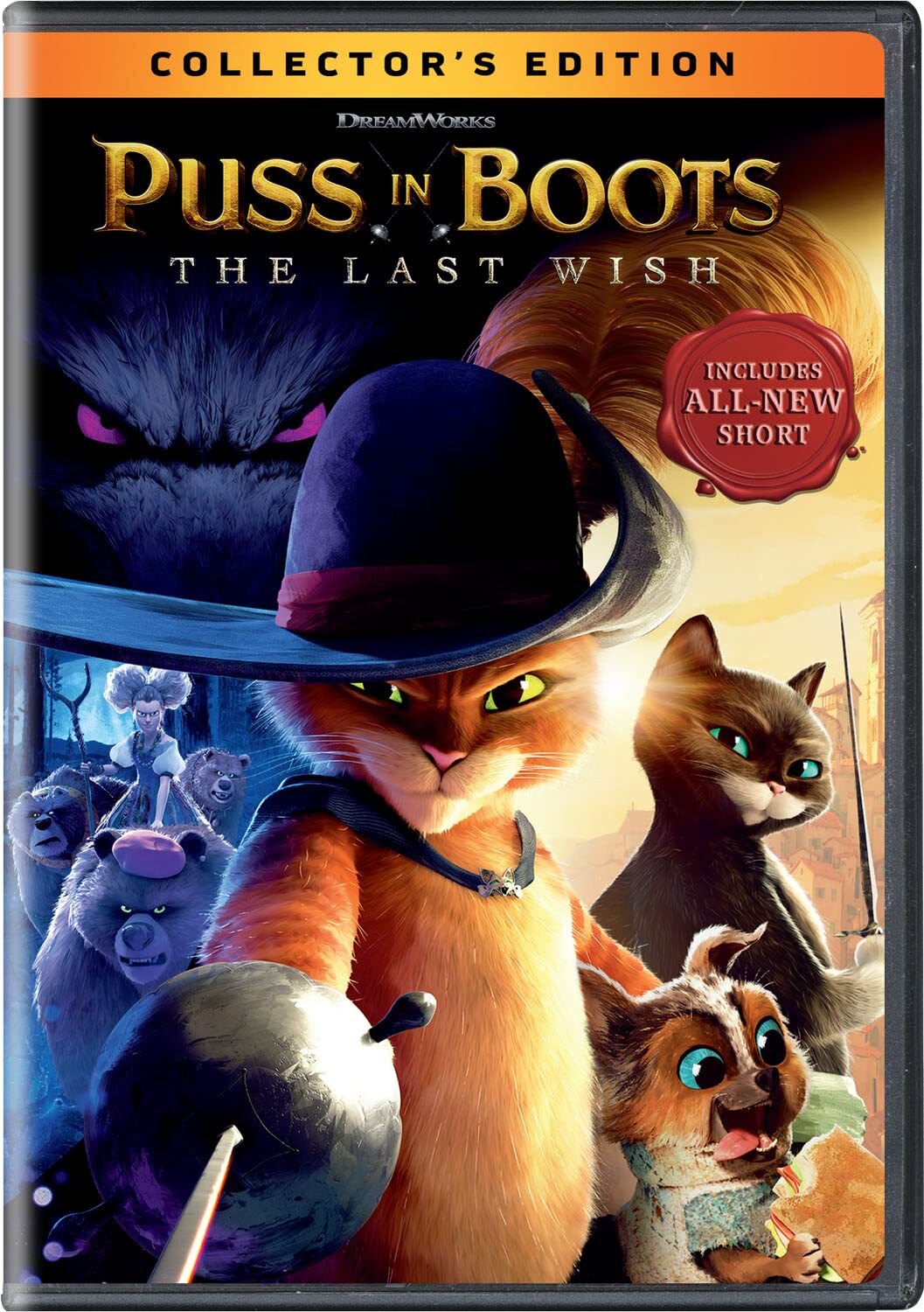 Puss in Boots: The Last Wish (DVD) (DVD) Antonio Banderas Salma Hayek