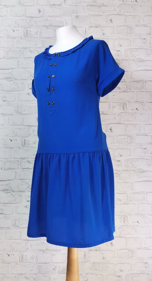 see U soon Damen kurzarm Kleid königblau Größe S 411-1377 - Bild 3 von 4