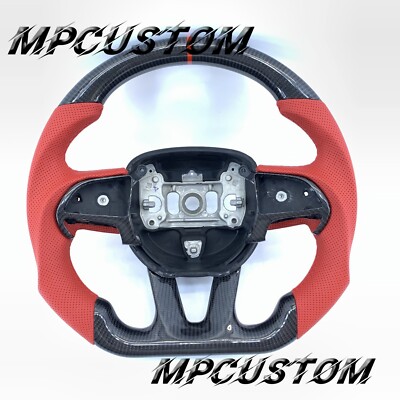 Carbon Fiber Steering Wheel fit For Dodge Challenger SRT Charger Hellcat 2015-21