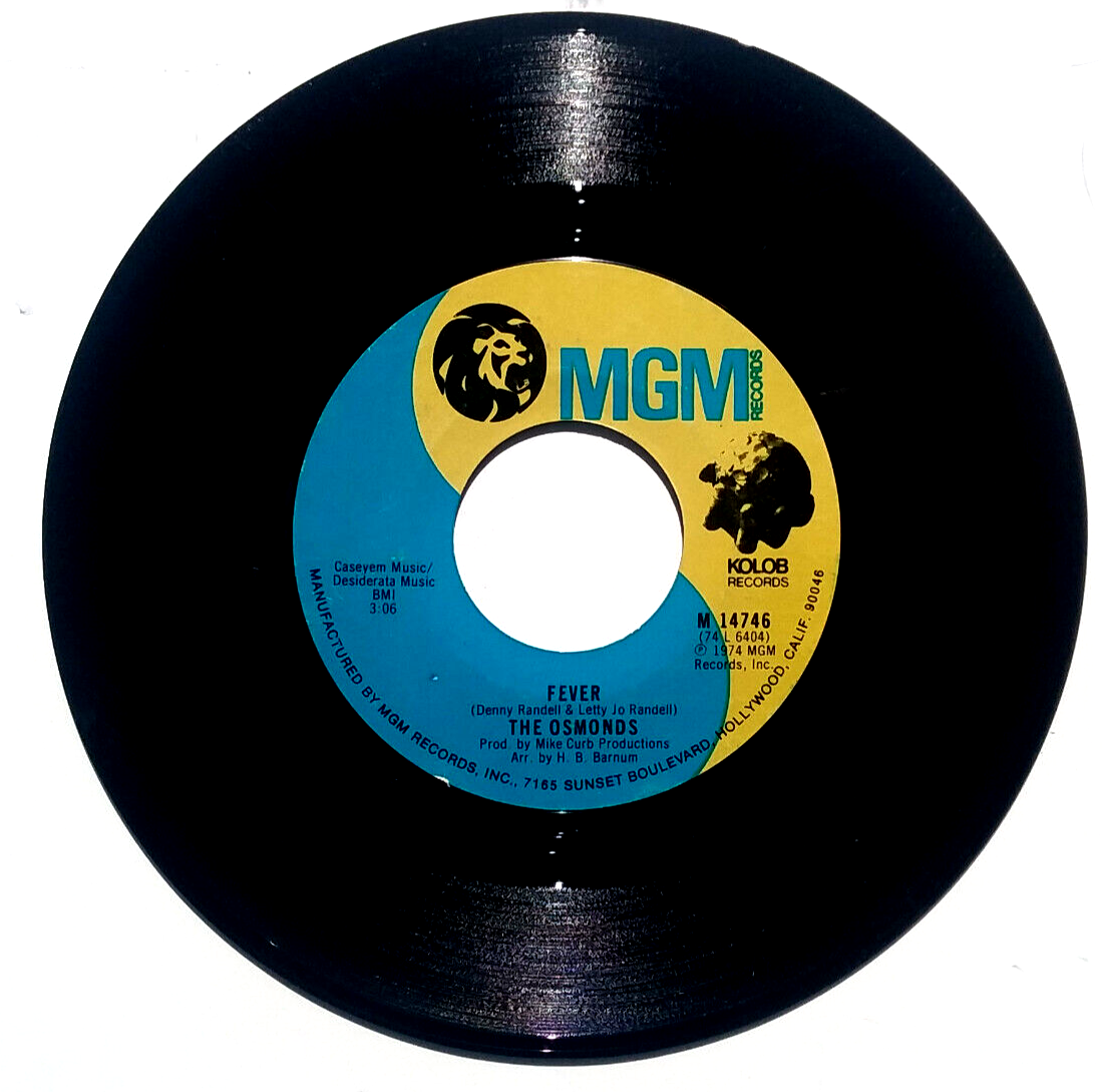 THE OSMONDS - Love Me For A Reason / Fever - Vinyl 45rpm 1974 MGM