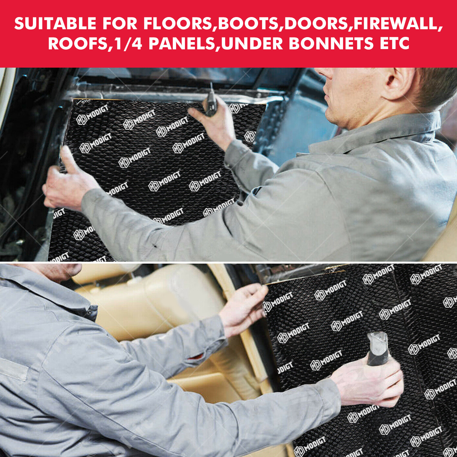 32 sqft Car Sound Deadening mat Butyl Automotive Sound Deadener Noise Insulation