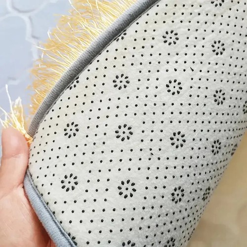 Prayer Mat for Muslim Ramadan Flannel Worship Soft Paded Carpet Rug Gray Uk - Foto 2 di 6
