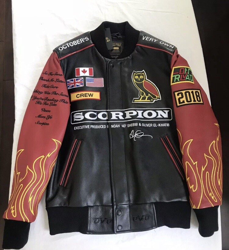 OVO X Scorpion 2018 Aubrey & The Three Migos Tour Leather Jacket