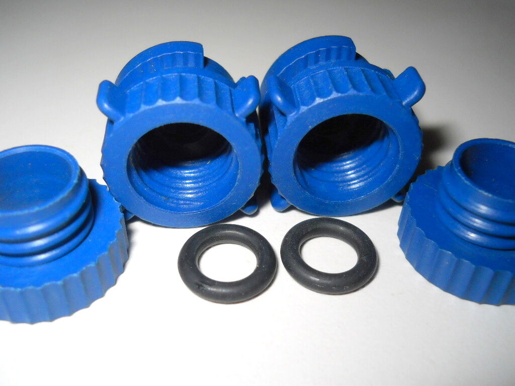 Lot of (2) Keck Blue SQ13 Threaded or 10mm OD Barbed Lot of (2) Keck Blue SQ13 Threaded or 10mm OD Barbed