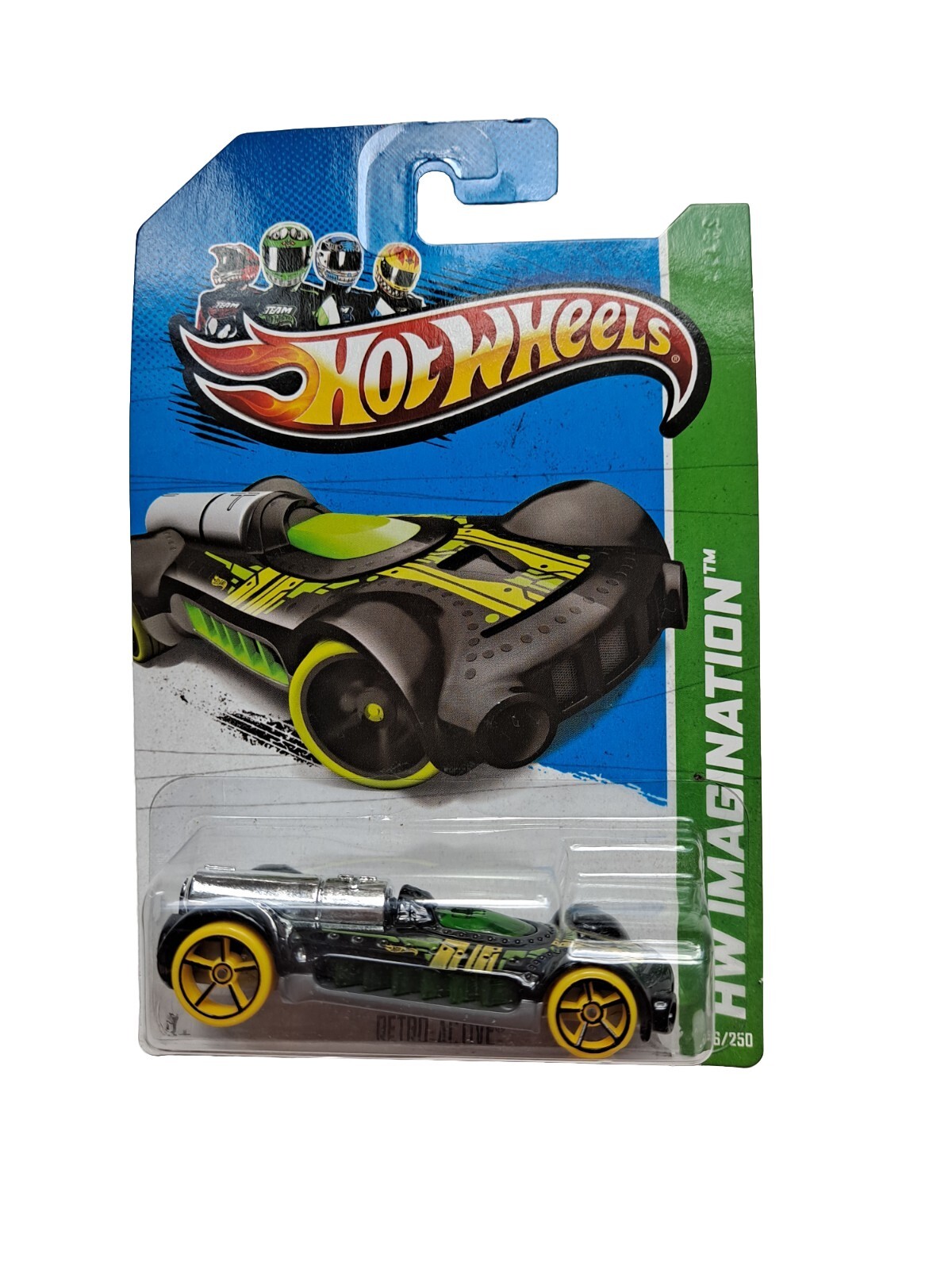 Hot Wheels Retro-Active Imagination Black Green 56/250 Future Fleet 2013