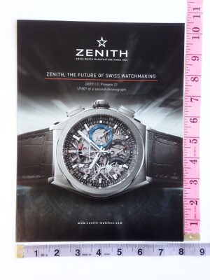 Print Ad - Magazine Clipping - Zenith Defy El Primero 21 Swiss Watch photo