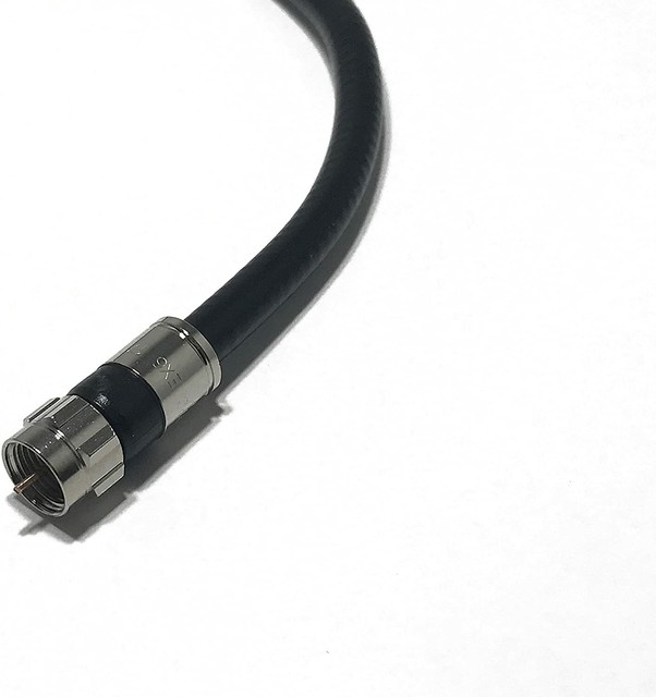 6 Feet RJ6 Outdoor/Indoor Coax Cable with Compression Connectors For