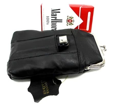 Soft Leather Cigarette Case  Snap Top Fit 100s Black, Red, Tan, Hot Pink, Purple