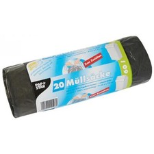 PAPSTAR M&uuml;lleimerbeutel LDPE, mit Zugband, 30 Liter, wei&szlig; 30 St&uuml;ck