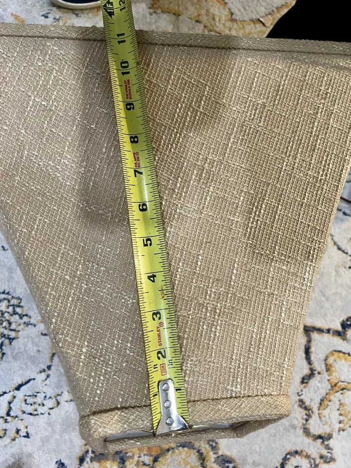 PAR 2 Lámparas de Mesa Ashley Muebles Poliéster con Hoja Caída Madera Pilar, Mid Cen Foto 4 de 4