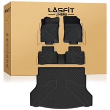 LASFIT Floor Mats for Nissan Rogue 2014-2020 5 Seats 1st &2nd Row & Cargo Mat