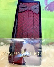 TOMMY HILFIGER Black Deep Red Bow Tie  Cummerbund Set Gorgeous