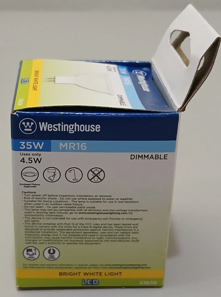 6PACK WESTINGHOUSE 4.5W MR16 #33638 - Image 4 of 4