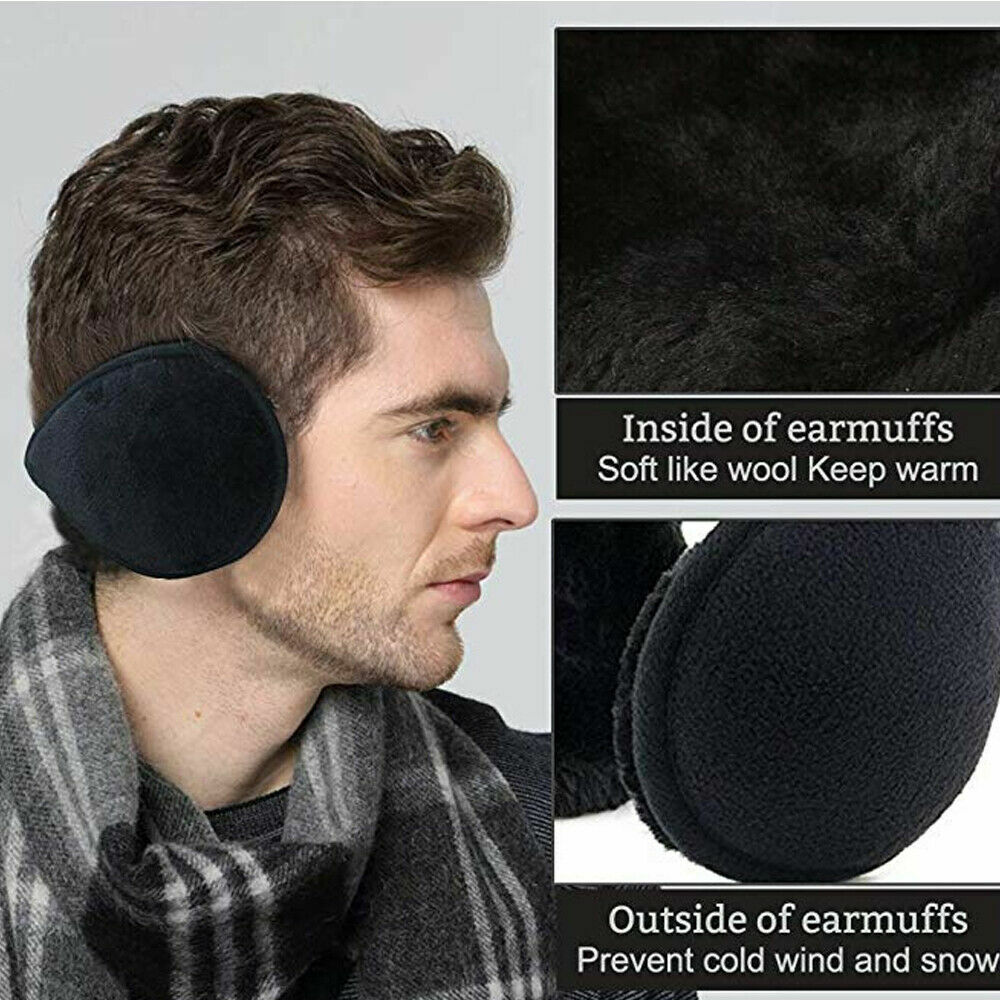 4 Pcs Unisex Ear Muffs Winter Ear warmers Fleece Earwarmer Behind the