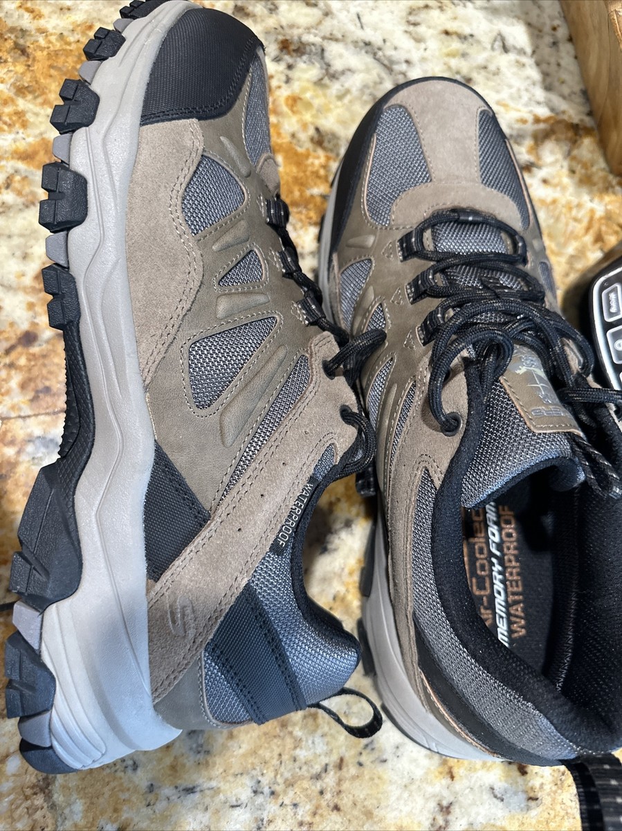 MEN'S SKECHERS OUTDOOR 66275 WP MEMORY FOAM tan grey SIZE 11