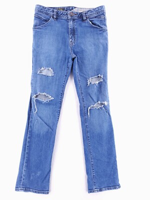 VOLCOM Nova Modern Straight Fit Distressed Dark Wash Stretch