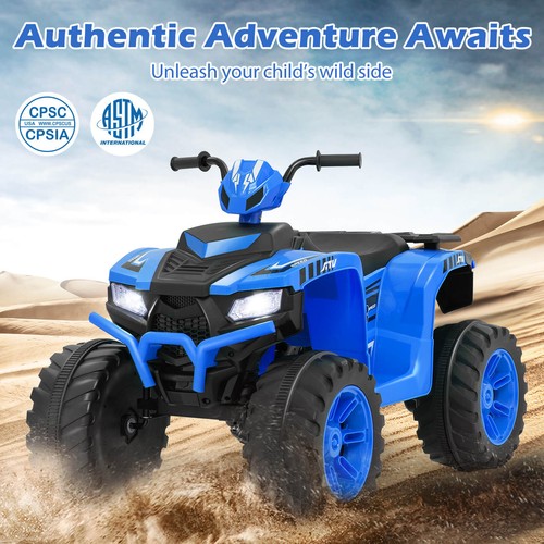 4-Wheeler Kids Ride-On Car with Wireless Connection Music Radio Treaded Tires - Picture 8 of 8