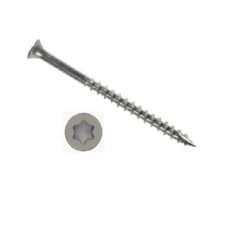 #10 x 2-1/2" Stainless Steel Deck Screw Star (Torx T-25) Wood Type 17 Qty 100