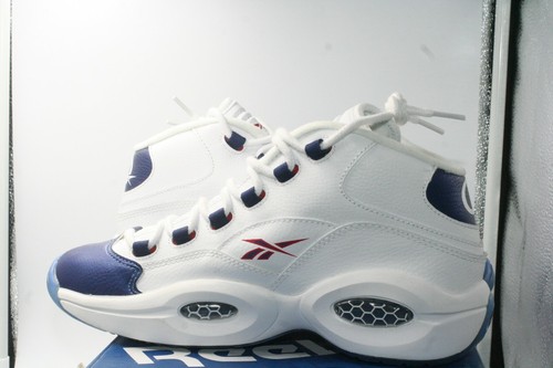 Reebok Question Pearlized Blue Sz 6Y=Wmns Sz 7.5 White Philadelphia Sixers 76ers - Picture 7 of 12