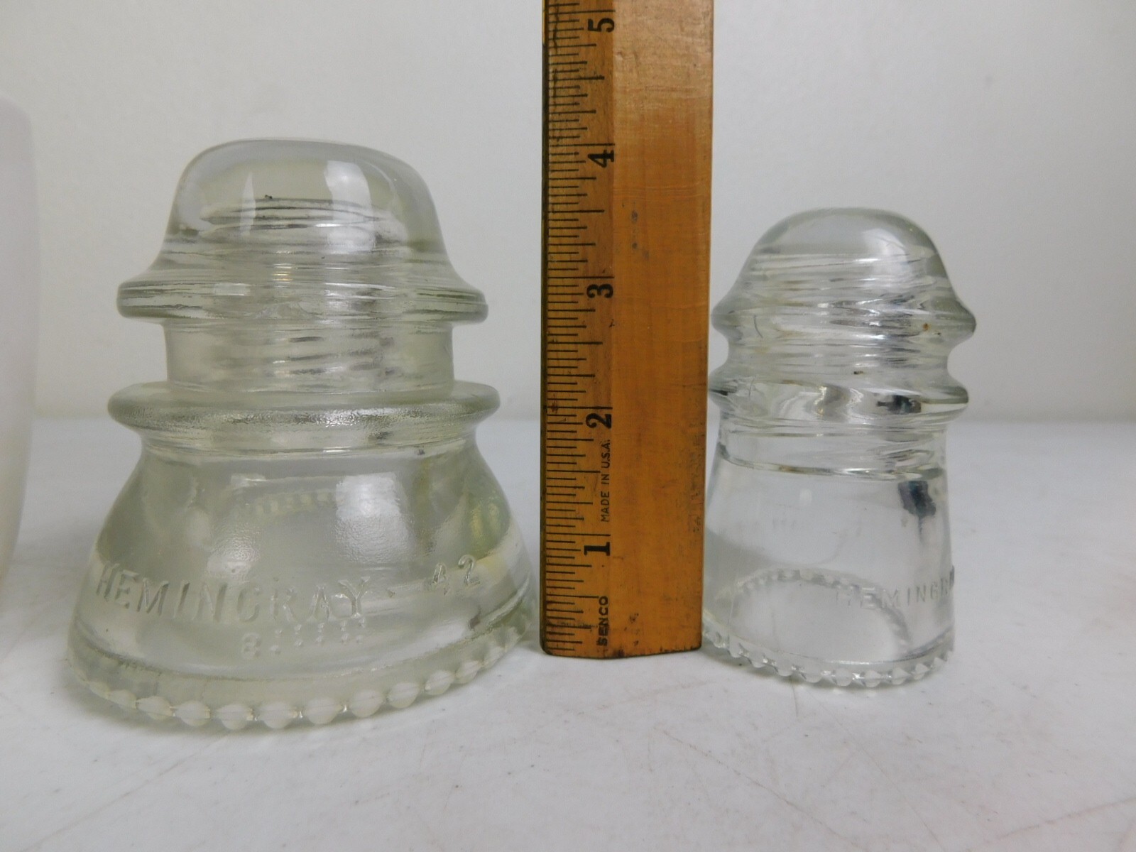 Antique Lot 9 Electric Glass Insulator Cap Blue Green Clear 30' Types
