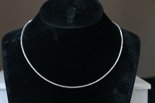 4.51CT Certified VS/G Lab-Grown Diamond Tennis Necklace Sterling Silver 20"