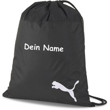 PUMA Turnbeutel schwarz mit deinem Namen personalisiert
