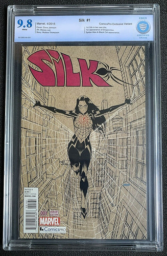 Silk #1 2015 ComicsPro Variant 1st Solo Cindy Moon CBCS 9.8 0012893-AA-001
