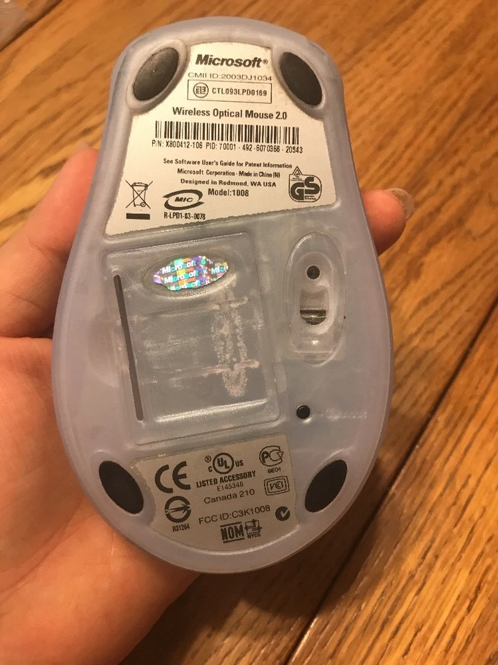 Microsoft Wireless Optical Mouse 2.0 1008 Gray/Black (NO RECEIVER) Ships N 24h - Image 3 of 3