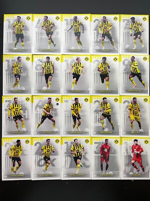 Topps Helden in Schwarzgelb Komplettes Team von Heute 20x Karten BVB 2022-23