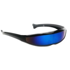 Color Mirror Lens Monolens Futuristic Narrow Punk Sunglasses