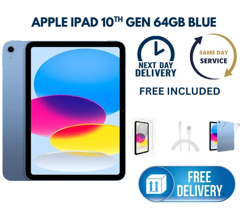 Apple iPad 10th Gen 10.9" 2022 64GB - WIFI Only Blue Colour Pristine Condition