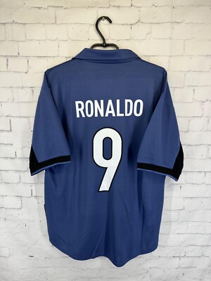 INTER MILAN RONALDO 1998 1999 RETRO VINTAGE FOOTBALL SHIRT