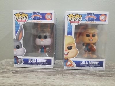 FUNKO POP! SPACE JAM SET / LOT OF 2 | BUGS BUNNY | LOLA BUNNY ( DAMAGED READ )