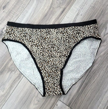 NEW - Victorias Secret Signature Hi Leg Cut Animal Brief Panties Sz Large
