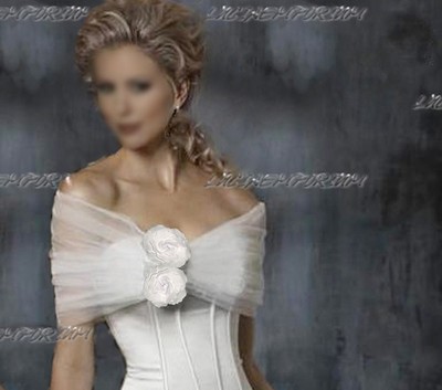 Ring-jacket-Stole-Shrug Jacket-Tulle-Bolero bride | eBay