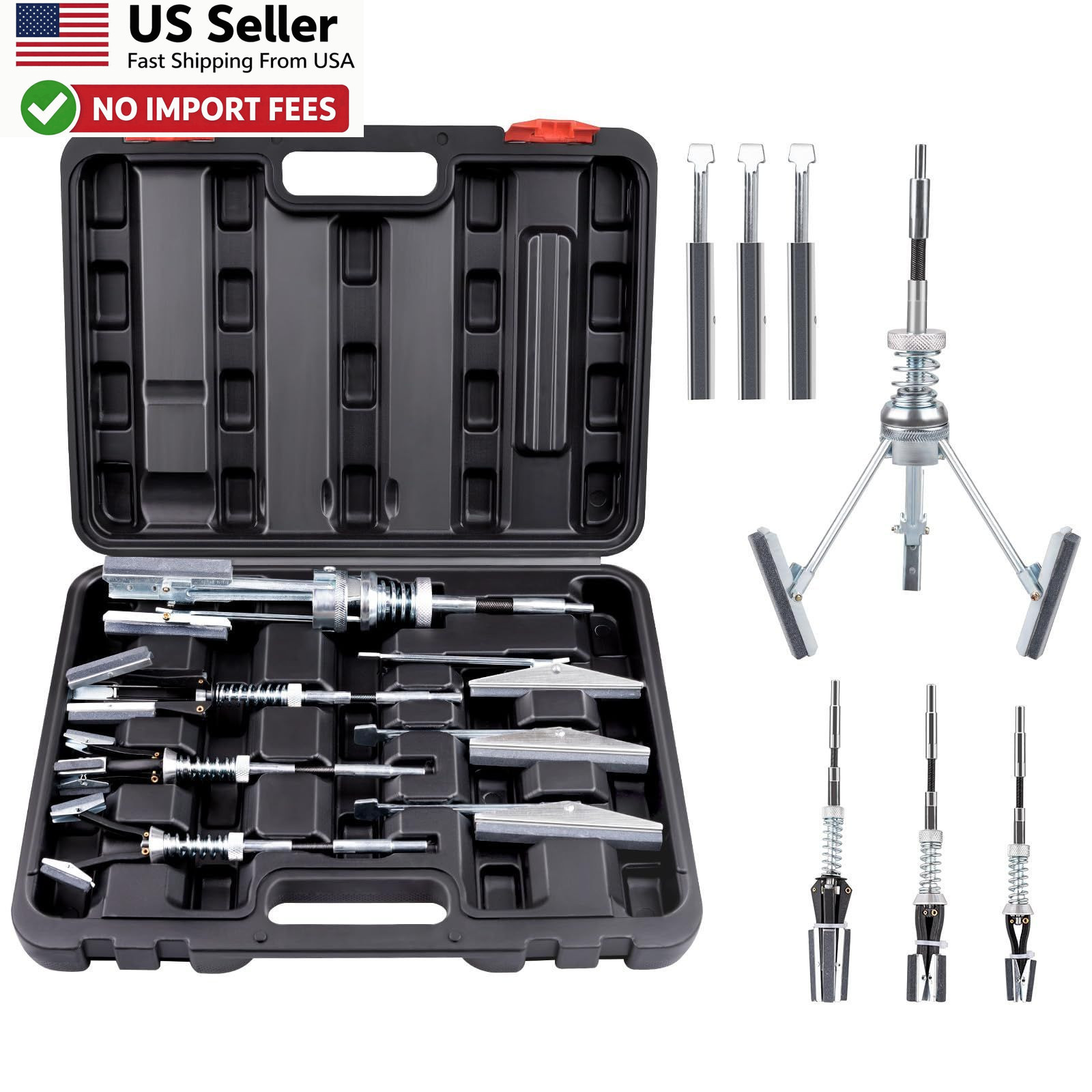 7PCS Engine Cylinder Hone Tool Set Adjustable 3/4" to 7" Kit with Box FROM USA