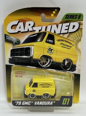 CAR TUNED Series 8  79 GMC Vandura Custom Van Yellow Diecast Metal Car #01