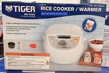 Tiger JBV-G10U Rice Cooker/Warmer 5.5 Cups White Ceramic Inner Pan + Accessories
